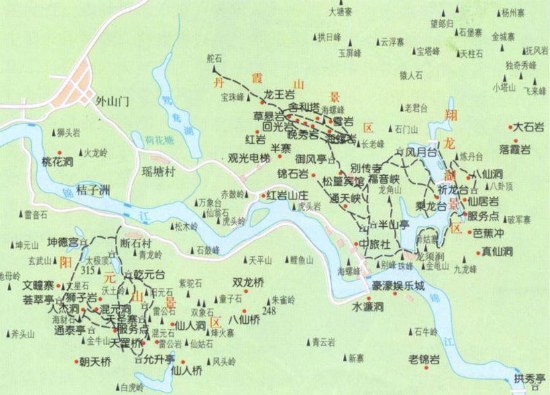 丹霞山景区导览图